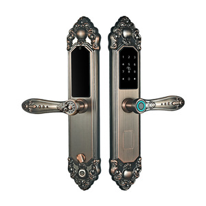 Puerta de Seguridad Estilo Europeo Guanxiang Grado C con Cerradura Inteligente de Huella Dactilar, Contraseña, Tarjeta y Aplicación Móvil para Entrada de Villa - Product Image 1