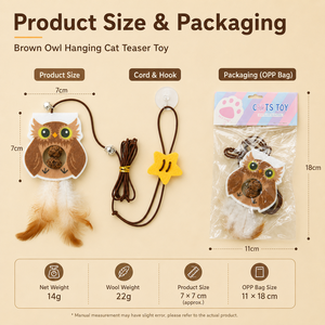 Jouet suspendu pour chat, auto-entretenant, avec centre à herbe à chat et queue en plumes, fixation murale à ventouse, jouet d'entraînement pour animaux de compagnie - Product Image 5