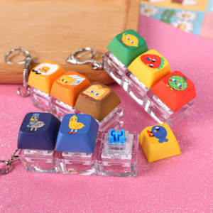 LED Keycap Fidget Keychain Mechanical <strong>Keyboard</strong> <strong>Custom</strong> Anime Keycaps Design Customized Office Decompression Toy - Product Image 1