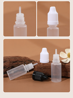 Botella transparente de 10 ml con tapón de seguridad PP, anillo antirrobo y tapón corto para gotas oftálmicas