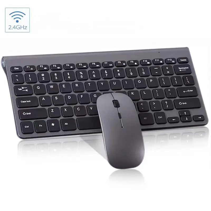 mini 2.4G wireless chiclet keyboard wireless keyboard and mouse combo long battery life keyboard for pc laptop