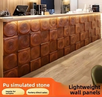 Brique décorative extérieure en PU imitation brique culturelle, texture légère, design moderne, pour hôtels, villas et murs extérieurs