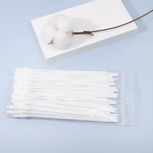 Uzun plastik çubuk DNA örnek toplama steril çubukla, steril Q ipuçları saf ahşap plastik çubuk
