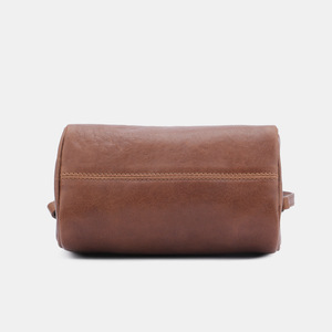 Sac Boston élégant et tendance en cuir de vachette, forme boule de bowling, tannage végétal, imperméable, avec fermeture éclair et doublure en polyester - Product Image 3