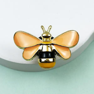 Broche Abeille Dorée 3D, Insecte Mignon, Badge Animal Brillant, Accessoire de Mode, Cadeau, Épinglette en Émail - Product Image 3