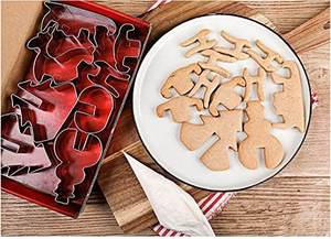 Ensemble de 8 emporte-pièces de Noël, moules à biscuits de Noël 3D en acier inoxydable avec emballage en boîte cadeau - Product Image 4