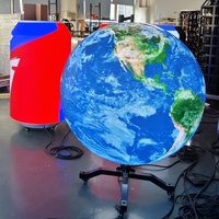 Pantalla LED esférica de forma irregular Pantalla de esfera personalizable Pared de video de bola para tiendas minoristas y centros comerciales