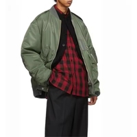 Manteau coupe-vent en coton personnalisé pour pilote bouffant blouson aviateur en satin à la mode pour hommes