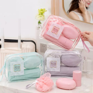 IStapromo Gifts Portable Waterproof Toiletry <b>Bag</b> Clear PVC Zipper Luxury Beauty Cosmetic Packaging Pouch Travel Makeup <b>Bag</b> - Product Image 3