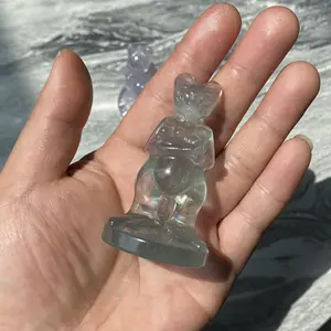 Offre Spéciale Naturel Cristal Rose Opalite Cristal Sculpté Mewtwo Pocket Monster Pour décoration