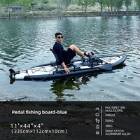 Planche à pagaie gonflable SUP pour la pêche avec pompe à air, 3+ chambres à air, technologie Drop Stitch, bateau de pêche à pédales en alliage d'aluminium