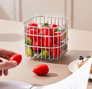 Panier <span class=keywords><strong>de</strong></span> rangement multifonctionnel en acier inoxydable, panier à fruits et légumes pour la maison, panier <span class=keywords><strong>de</strong></span> rangement pour cosmétiques <span class=keywords><strong>de</strong></span> cuisine - Product Image 3