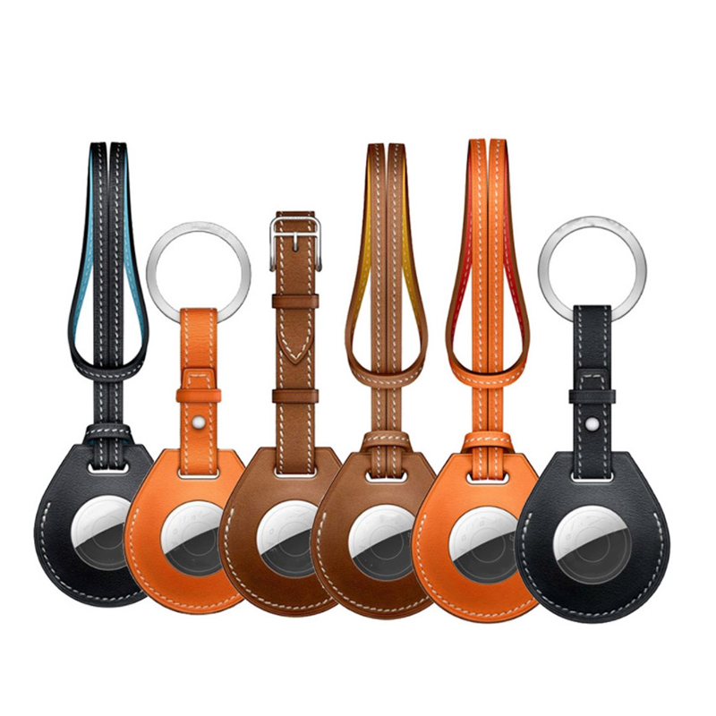 Perfect Match Leather Luxury Case GPS Tracker Smart Waterproof Full Protective Case Cover for Airtags