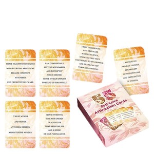 Cartes d'affirmation de l'amour-propre, ensemble de 55 cartes en papier pour une pensée positive et une croissance émotionnelle - Product Image 4