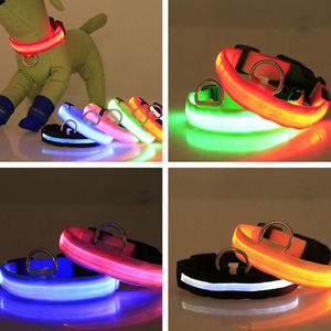 LED 빛나는 개 목걸이 조정 가능한 깜박임 충전 발광 칼라 야간 분실 방지 개 라이트 하네스 소형 개 애완 동물 제품 - Product Image 4