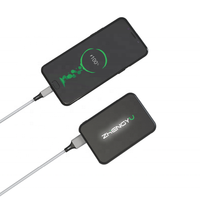 Mini banque de puissance 5000mAh avec logo lumineux à double port chargeur portable de banque de puissance personnalisé produit électronique chargeur rapide