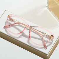 Lunettes optiques vintage pour femmes, monture intégrale en métal TR90, anti-lumière bleue, écologiques, style œil de chat