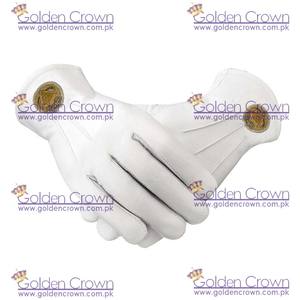 Gants maçonniques en cuir souple de haute qualité Grand Master Bullion Broderie | Fournisseur de gants en cuir de défilé maçonnique - Product Image 2