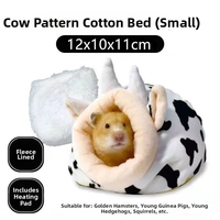 Matelas en velours pour hamster, hiver, classique, dessin animé, mignon, lavable, pour petits animaux, syrien, chaud, mini, hérisson, ailva, accessoires