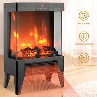 Cheminée électrique sans fumée pour l'intérieur, chauffage domestique, flamme 3D, multifonctionnelle, ventilateur chauffant à économie d'énergie