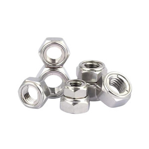 M3 - M39 DIN-<span class=keywords><strong>M</strong></span> صلب مقاوم للصدأ كل المعدن ذاتي القفل سداسية مكسرات مع معدن من قطعتين - Product Image 3