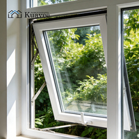 Ventanas Abatibles de Diseño Moderno Personalizadas KUAVEE, Ventanas Abatibles Exteriores para Casas con Marco de Aluminio de Estilo Minimalista y Doble Vidrio