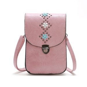 Hot Sell Boshiho <b>Ladies</b> Small Rivet Crossbody Purse Bag with Credit Card Slots Cell Phone Pouch <b>Wallet</b> Purse Shoulder Bag - Product Image 1