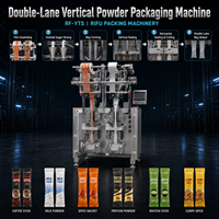 Machine d'emballage de poudre à double voie 60-70 sachets/min, remplissage à vis sans fin pour lait en poudre, épices, café VFFS