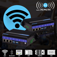 Ipctech Din Rail PC Fanless Industrial Mini Pc Box Computadora integrada con J1900/J6414/I3/I5/I7(4/6/7/8/10th)