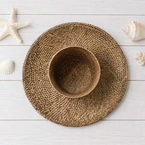 Sombrero de Sol de Hojas de Palma Lontar Naturales, Diseño Bordado a Mano, Unisex, Estilo Casual para Adultos, Pesca, Viajes al Aire Libre - Product Image 3