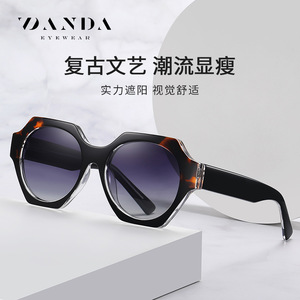 แว่นกันแดด Danda Eyewear รุ่น S26106 ทรงเหลี่ยมย้อนยุค ทำจากอะซิเตท ป้องกันแสงสีฟ้า ป้องกันรังสียูวี 400 สำหรับทุกเพศ เหมาะสำหรับกิจกรรมกลางแจ้ง แฟชั่น - Product Image 2