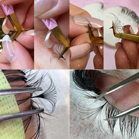 Extensions de Cils en Volume Russe Spéciales Évasées Courbure C D 11 12mm 0.07mm, Plateaux de Cils Individuels en Soie pour Vente en Gros