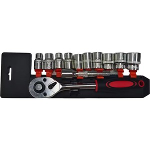 12 buah kunci pas soket Rotator kepala perangkat keras 1/2 inci, alat mekanik dengan peralatan rumah DIY OEM - Product Image 3