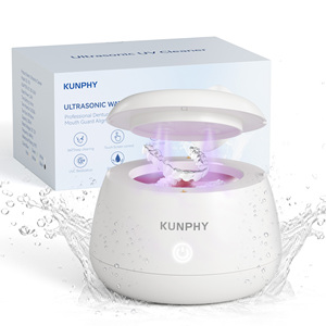 OEM IPX7 Waterproof Ultrasonic UV <strong>Dental</strong> Cleaner With 200ml Stainless Tank Household <strong>Dental</strong> Pod Ultrasonic Cleaner for Aligner