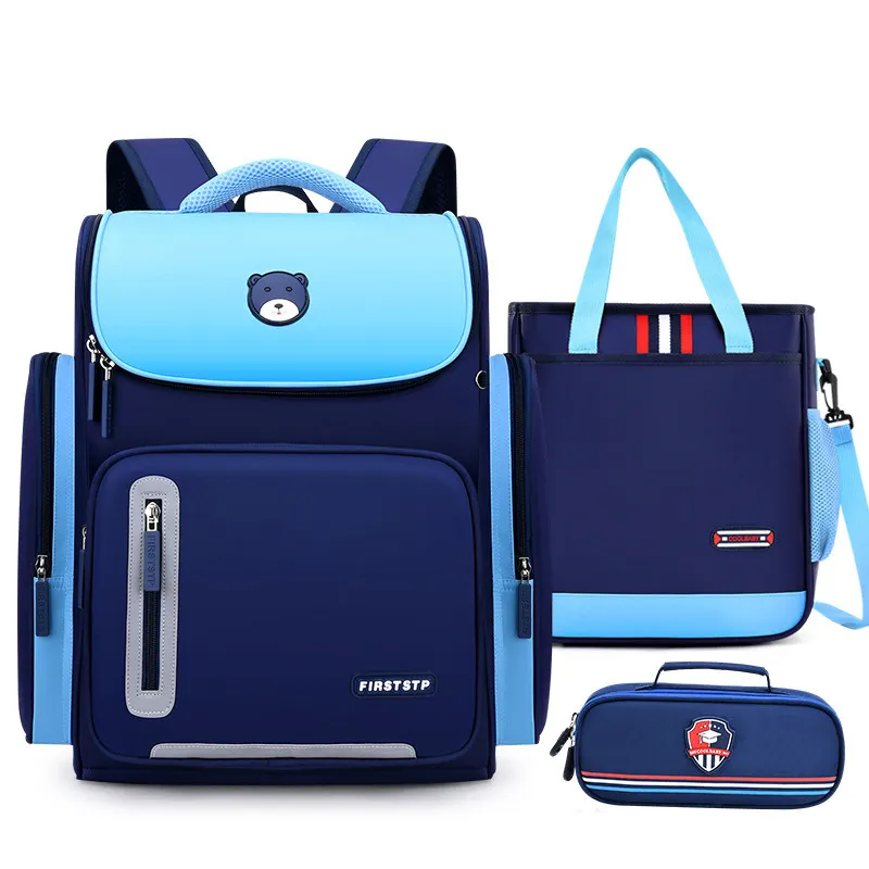 China Hot Sale Hochwertige 3PCS Set mit großer Kapazität Schult asche Handtasche Feder mäppchen für 1-6 Schüler Rucksack Set