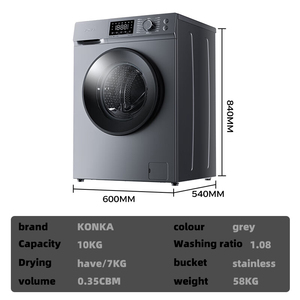 Secadora de Ropa KonG Gris de 10 KG, Automática, Compacta, con Reserva, Apertura Frontal, Apagado Automático y Calefacción, Carga Frontal - Product Image 2