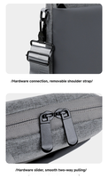Sac à main tendance grande capacité pour homme, antivol, de haute qualité, pour ordinateur portable, avec fermeture éclair personnalisée, vente en gros