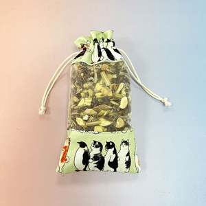 Sachet en organza pour fenêtre à la lavande, sac à cordon en coton et ramie avec logo personnalisé imprimé pour le stockage du thé, du café et des herbes - Product Image 3