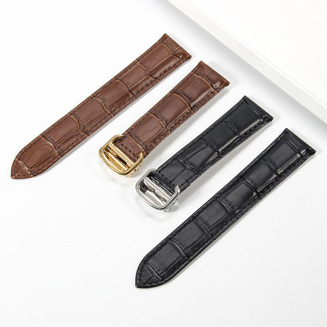 Alligator Grain Genuine Leather Watch Strap for 16mm 17mm 18mm 20mm 22mm 23mm 25mm Watch Band