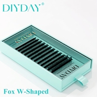 DIYDAY Produk Baru Fox 345D W 0.07 CD Curl Bulu Mata Mink Individual untuk Grosir