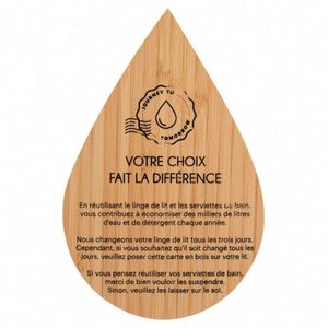 Custom Logo Printed <b>Drop</b> Shape Bamboo Hang Tags Wooden Gift Tags - Product Image 2