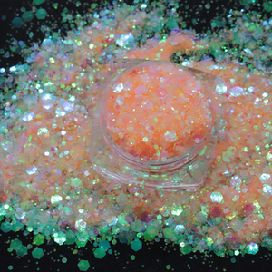 Vente en gros en vrac PET multicolore mélange hexagone arc-en-ciel grosses paillettes Nail Art décorations de fête de Noël de vacances 1kg - Product Image 1