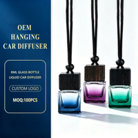 Diffuseur de voiture suspendu en verre de 8 ml personnalisé en usine OEM avec logo personnalisé pour la promotion de la marque