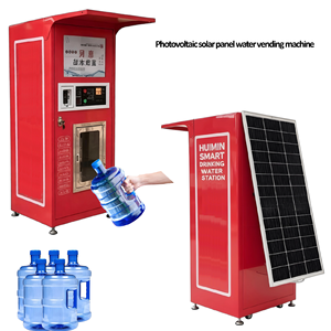 Distributeur d'eau automatique électrique <span class=keywords><strong>sans</strong></span> fil avec alimentation par panneau photovoltaïque, configuration de filtre RO et batterie - Product Image 1