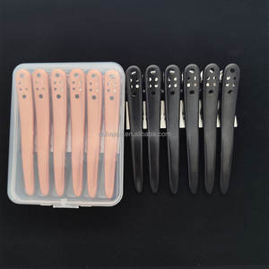 Pinzas de peluquería negras tipo cocodrilo, pinzas de tiburón, pinzas de aligátor, pinzas de barbero, accesorios de peluquería, pinza de sección - Product Image 4