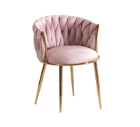 Tabouret de bar moderne de luxe en velours coloré tissé, réglable en hauteur avec pieds électroplaqués or, pour extérieur, café, restaurant