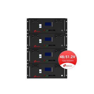 بطارية ليثيوم رباعية 15 كيلو وات نظام طاقة منزلي بطارية LiFePO4 مع محول شمسي 6.2 كيلو وات - Product Image 1