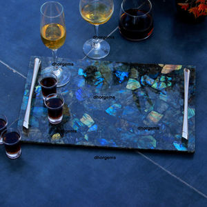 Bandeja de mármol con diseño geométrico moderno para decoración del hogar, bandeja para servir y exhibir, precio mayorista actualizado, en venta. - Product Image 1