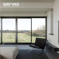 Sayyas Windows JE140 Dapur Interior Modern dengan Kaca Panoramik Besar, Aluminium Thermal Break, Kaca Ganda Tempered, Kedap Suara