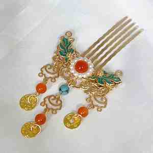 Pinza de Pelo con Flores Estilo Retro para Novia, Elegante Accesorio de Pelo con Perlas de Loto, Ideal para Bodas, Cumpleaños y Fiestas - Product Image 5
